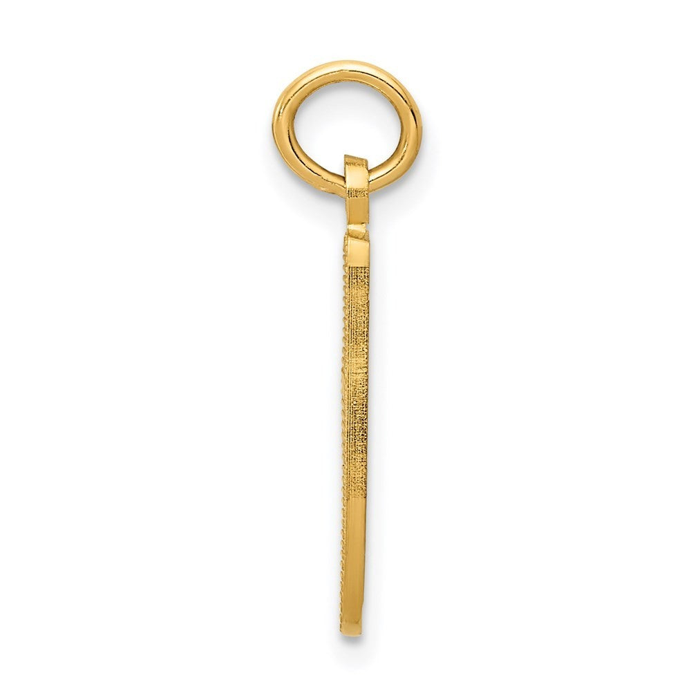 14k Yellow Gold Ballet Slipper Charm Pendant