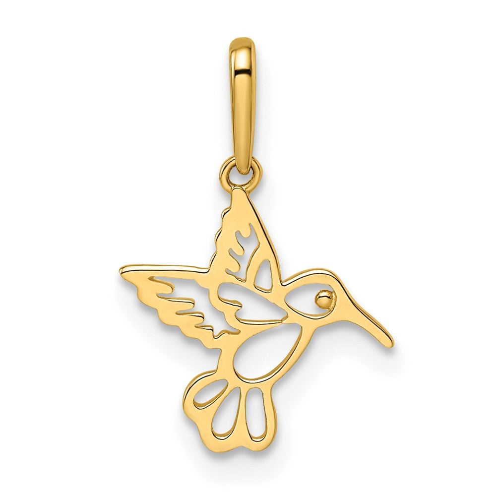 14k Yellow Gold Madi K Hummingbird Pendant