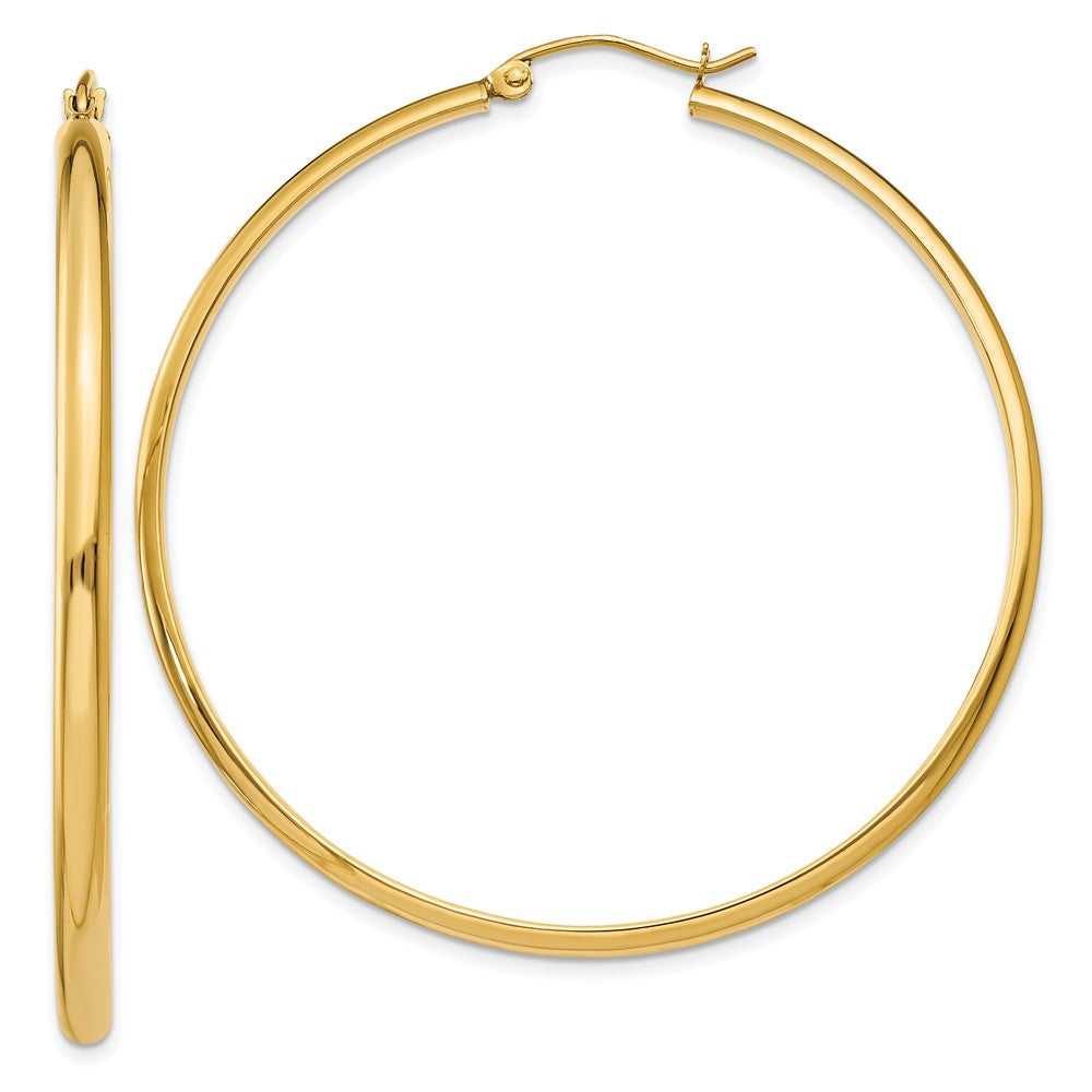 14k Yellow Gold Polished Hoop Earring