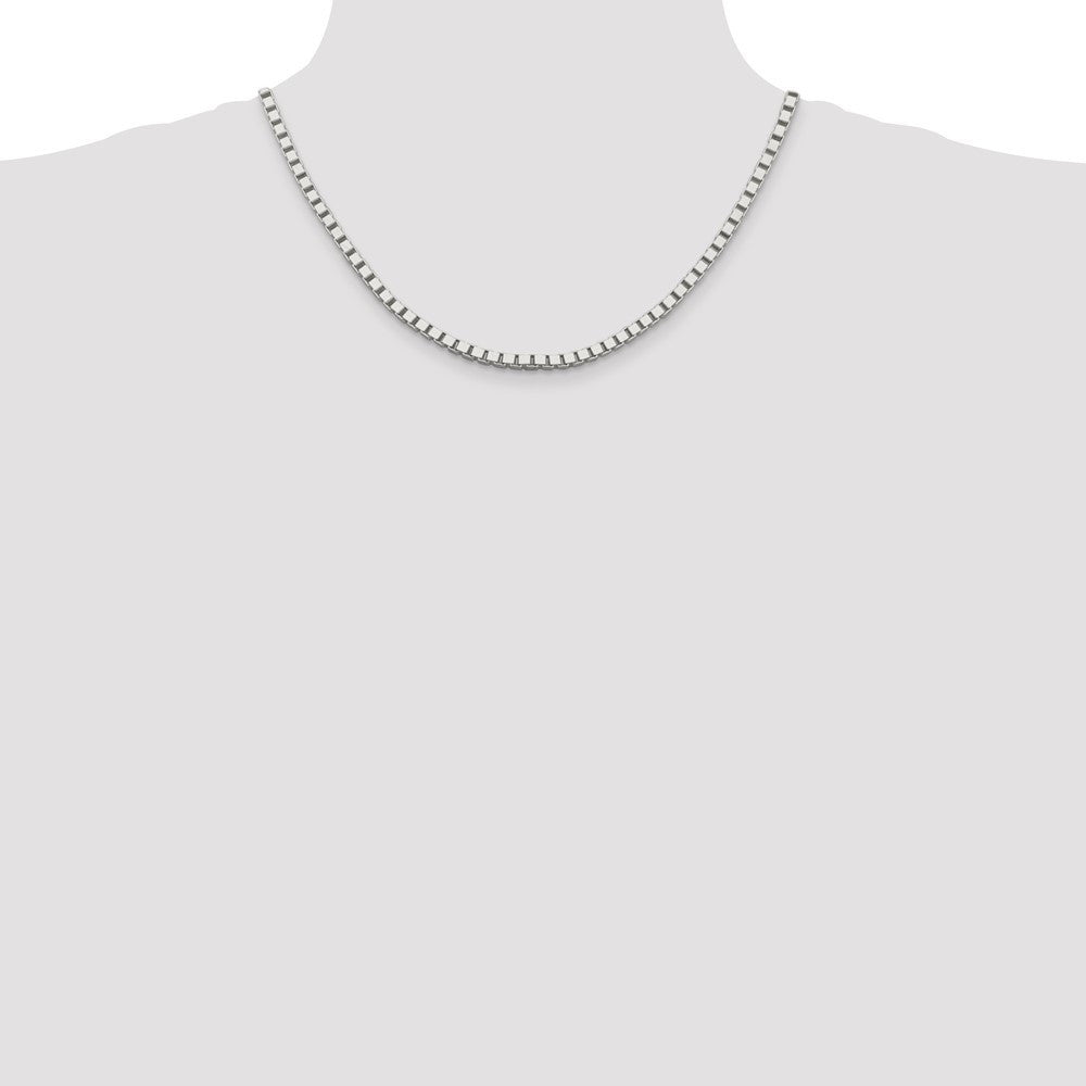 Sterling Silver 3.75mm Box Chain Necklace 18"
