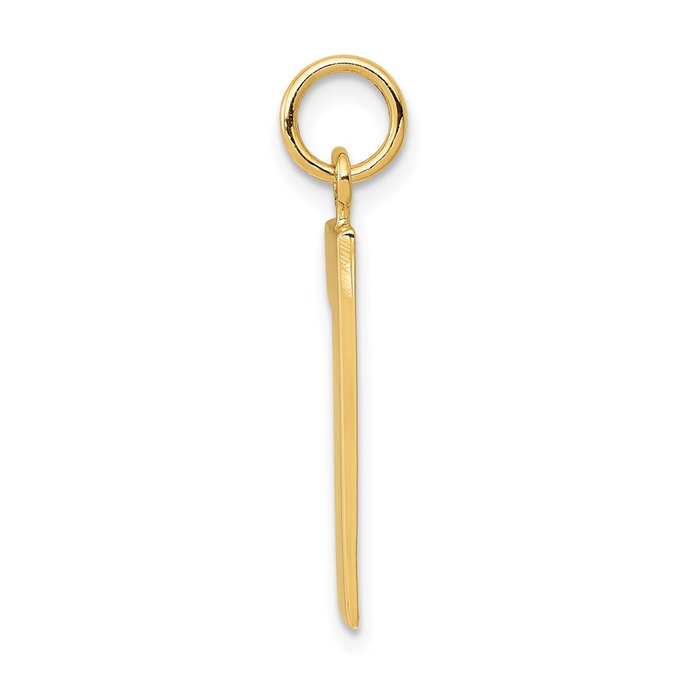 14k Yellow Gold Large Polished Number 1 Charm Pendant