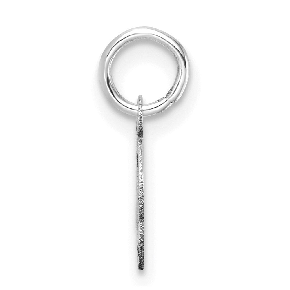 14k White Gold Uppercase Letter O Initial Charm Pendant