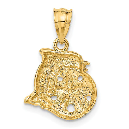 14k Yellow Gold Dolphin and Sanddollar Charm Pendant