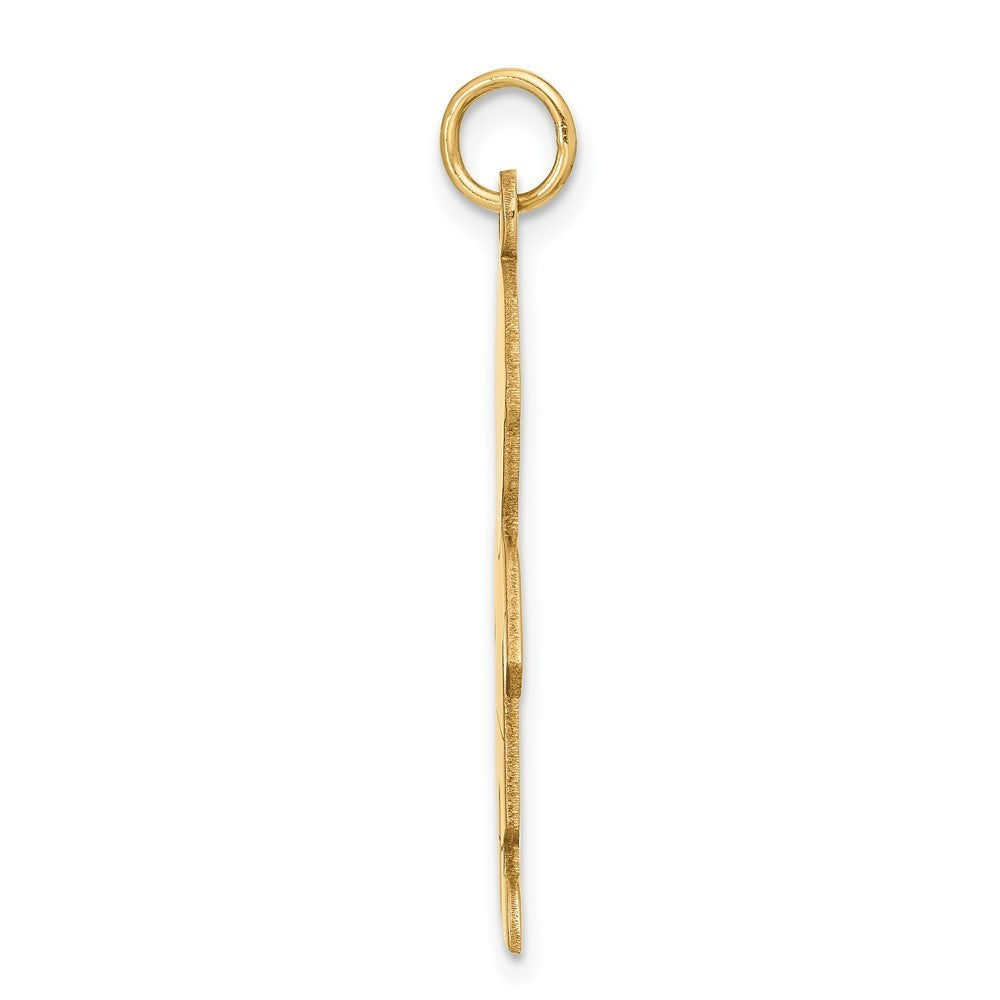 14k Yellow Gold Satin Boy Charm Pendant