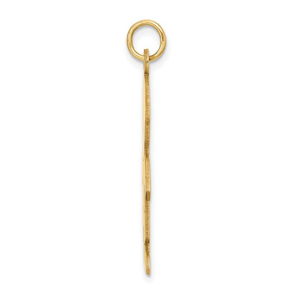 14k Yellow Gold Satin Boy Charm Pendant