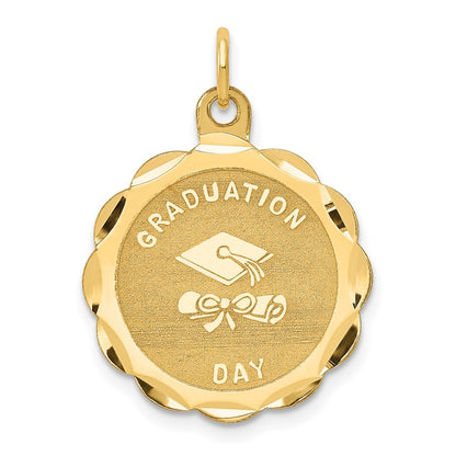 14k Yellow Gold GRADUATION DAY Charm Pendant