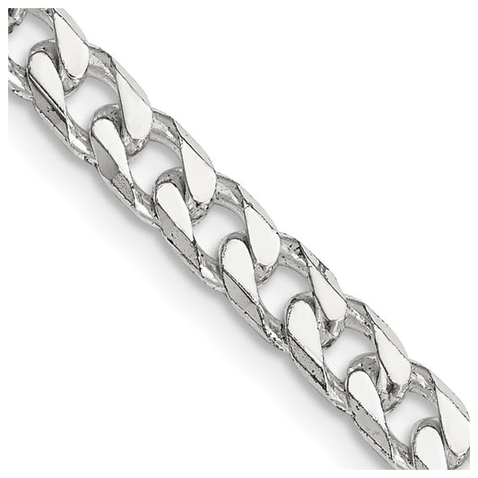 Sterling Silver Polished 5mm Curb Chain Necklace 22"