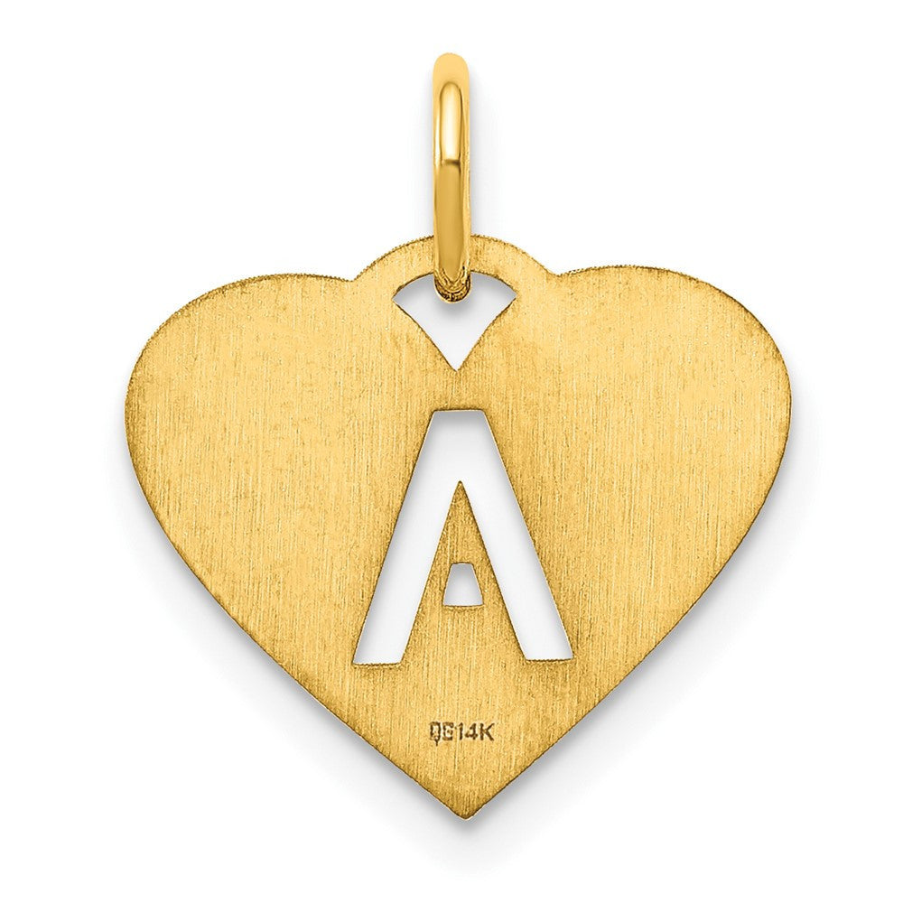 14k Yellow Gold Initial Letter A Initial Charm Pendant