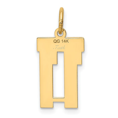 14k Yellow Gold Small Polished Number 11 Charm Pendant