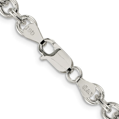 Sterling Silver 6.1mm Cable Chain Necklace 24"