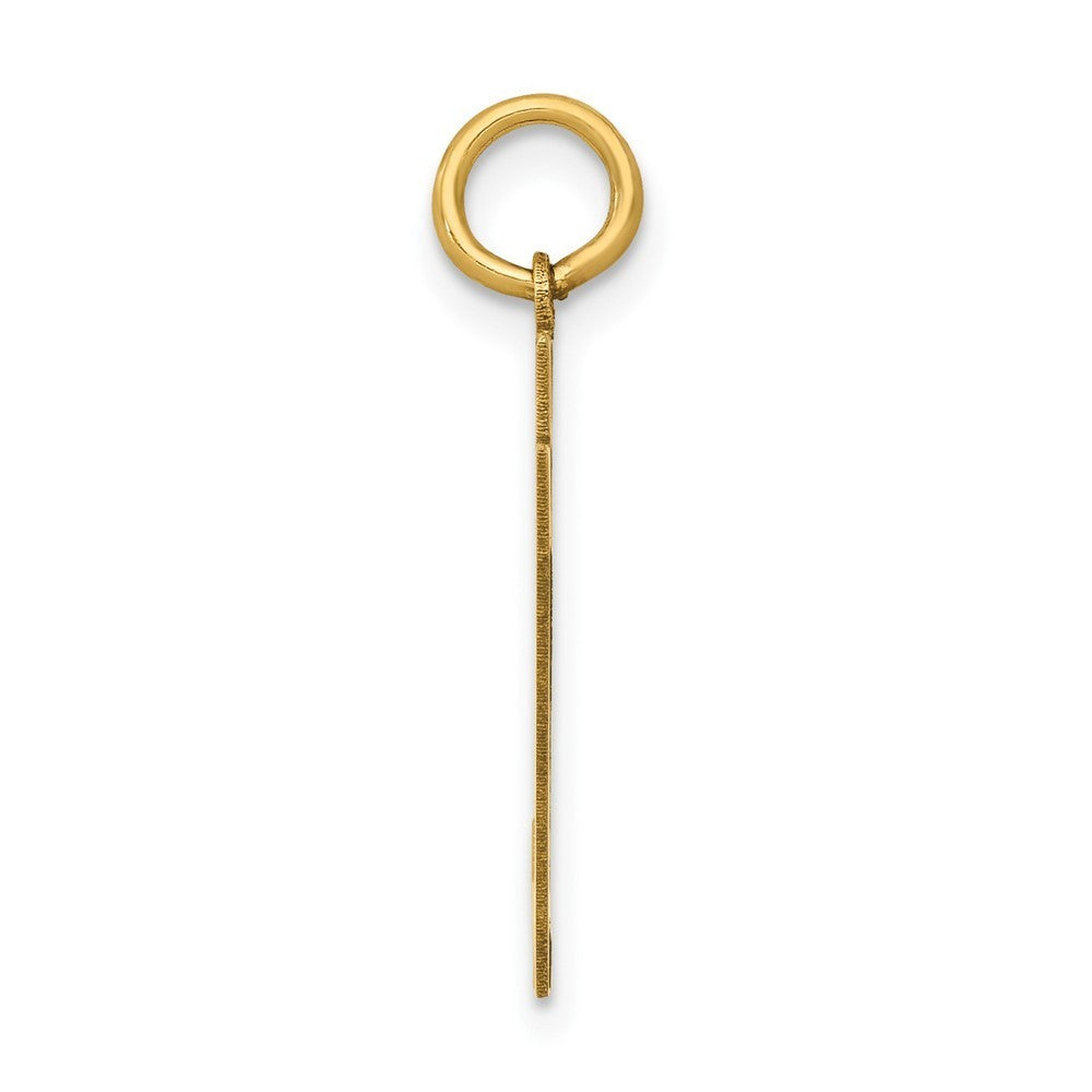 14k Yellow Gold Medium Polished Number 97 Charm Pendant