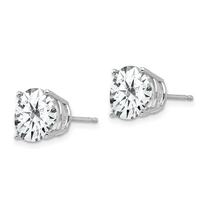14k White Gold 9mm Cubic Zirconia Stud Earrings