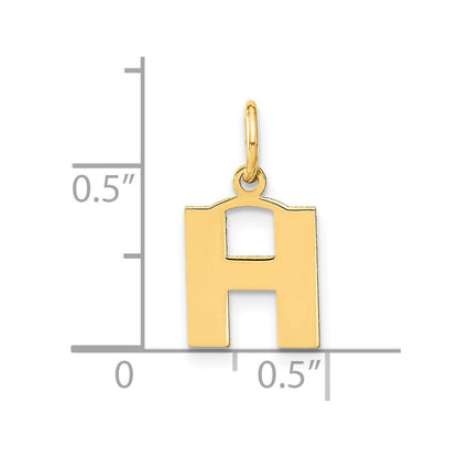14k Yellow Gold Letter H Initial Pendant