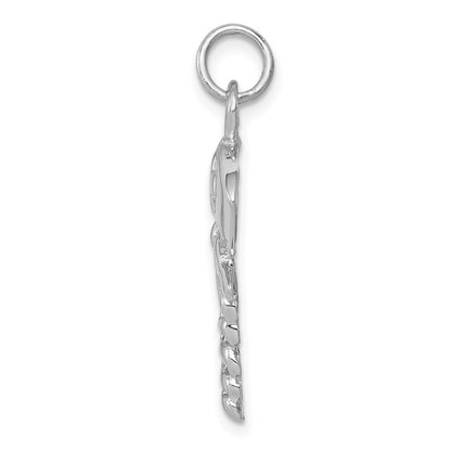 14k White Gold Nurse Symbol Charm Pendant