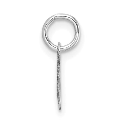 14k White Gold Uppercase Letter A Initial Charm Pendant