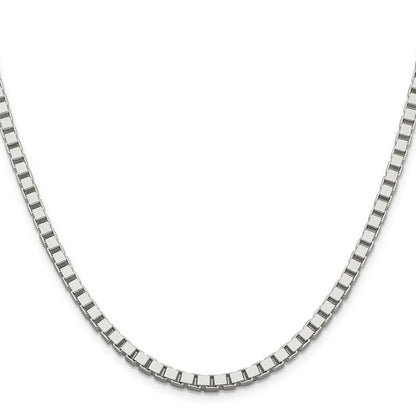 Sterling Silver 3.75mm Box Chain Necklace 24"