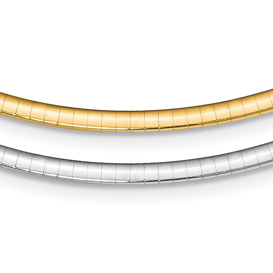 Sterling Silver Gold-pltd 3mm Reversible w/2in ext Cubetto Chain Necklace 18"