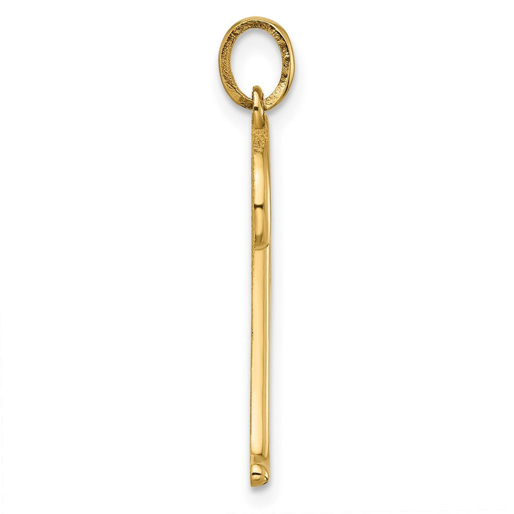 14k Yellow Gold Fancy Letter A Initial Pendant