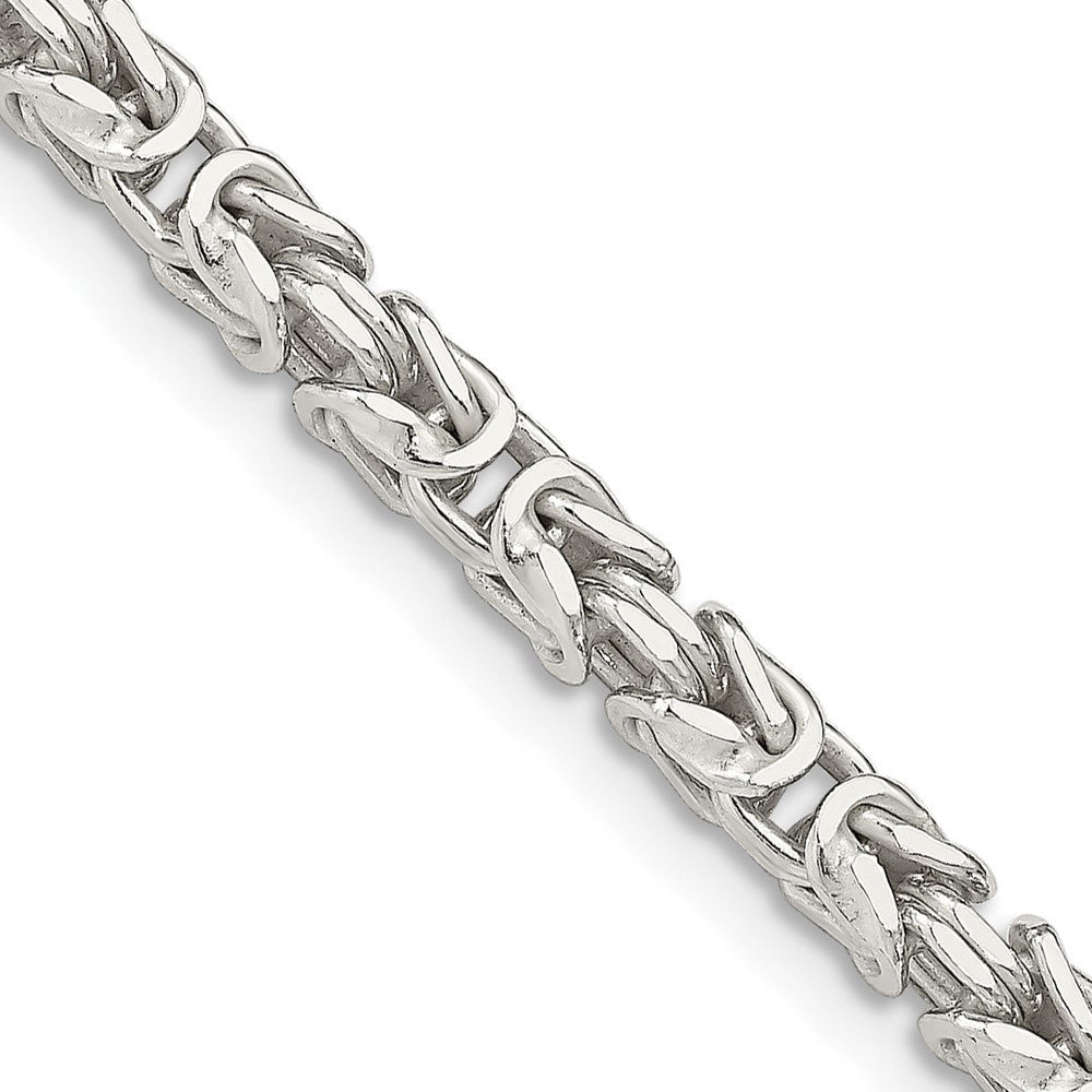 Sterling Silver 3.25mm Byzantine Chain Necklace 20"