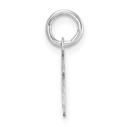 14k White Gold Uppercase Letter M Initial Charm Pendant