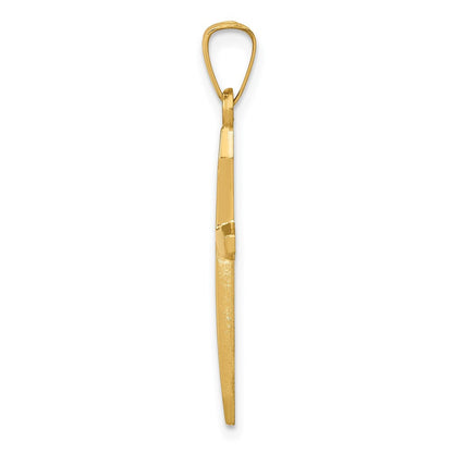 14k Yellow Gold Polished Passion Cross Pendant