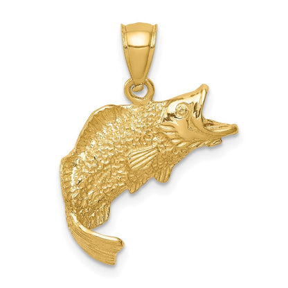 14k Yellow Gold Fish Pendant