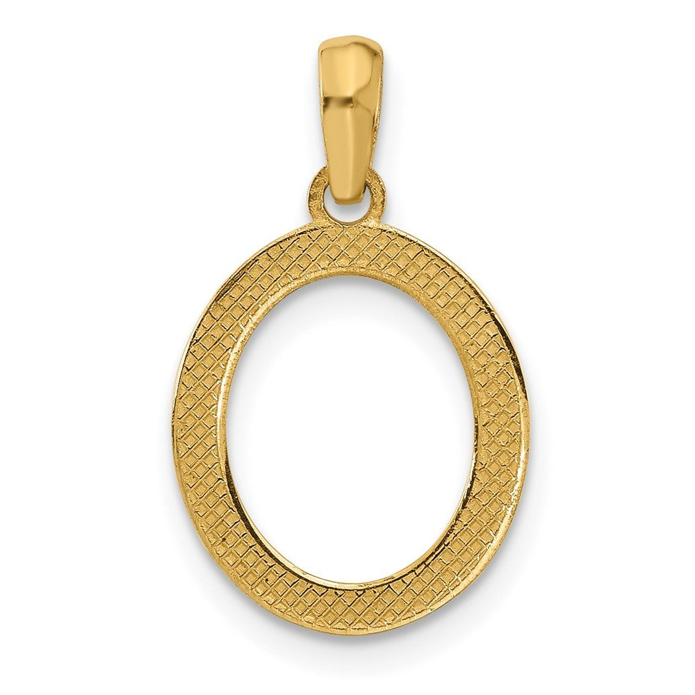 14k Yellow Gold Fancy Letter O Initial Pendant