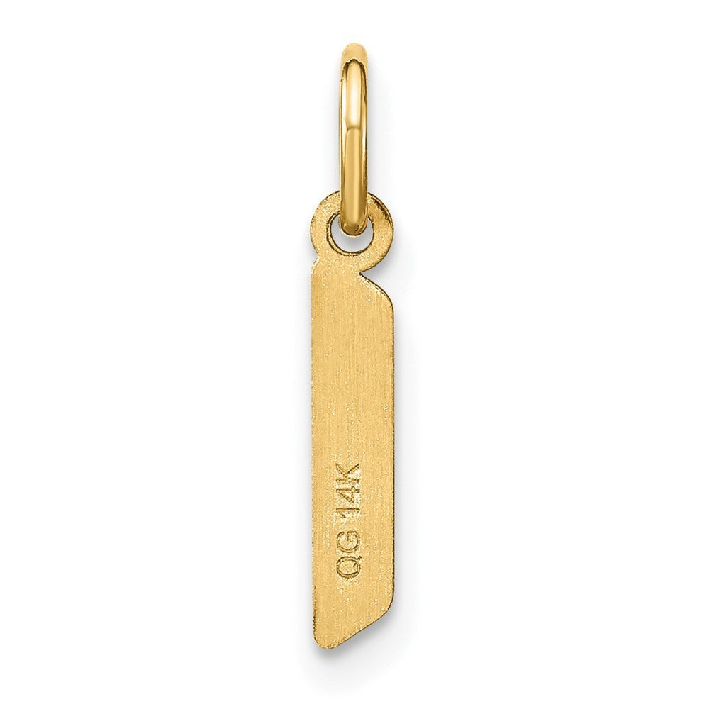 14k Yellow Gold Lowercase Letter L Initial Pendant