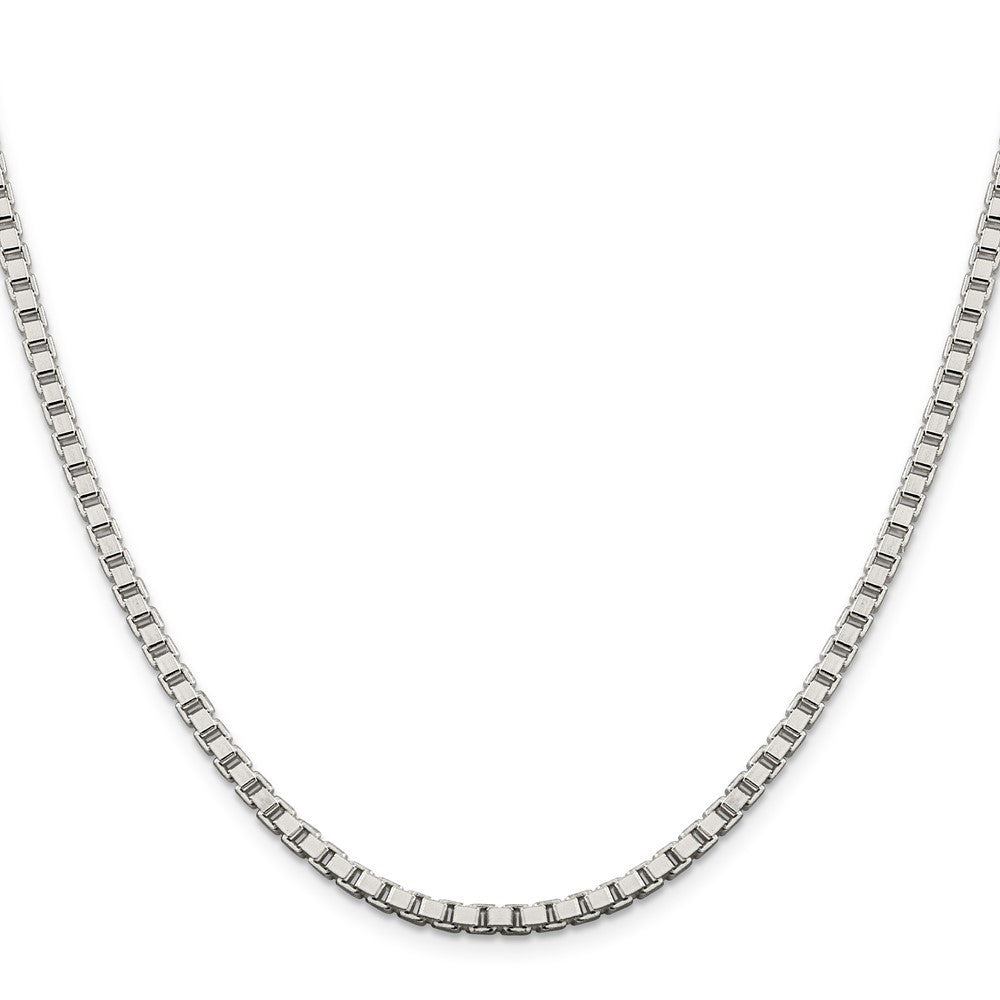 Sterling Silver 3.25mm Box Chain Necklace 24"