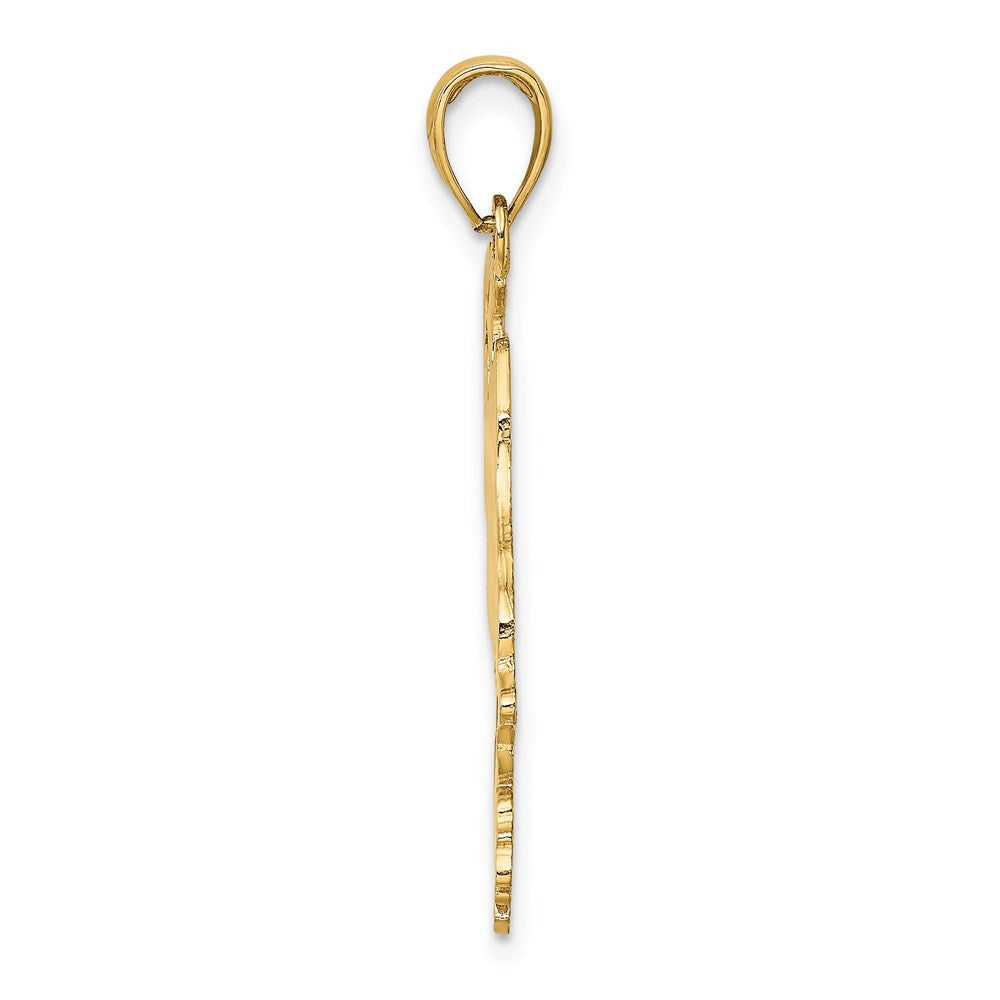 14k Yellow Gold Cut Out MARCO ISLAND Charm Pendant