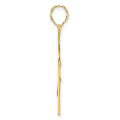 14k Yellow Gold Epoxy Graduation Cap and Diploma Pendant