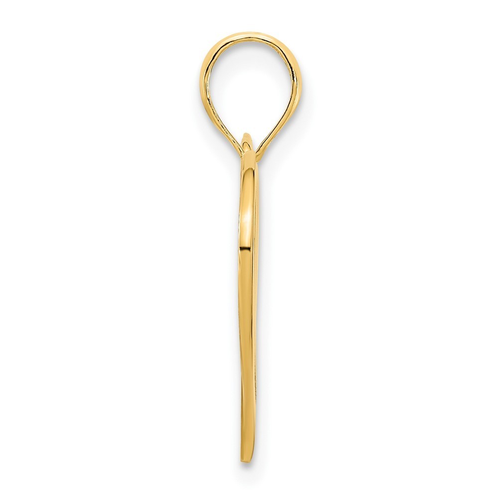 14k Yellow Gold Fancy Heart Pendant