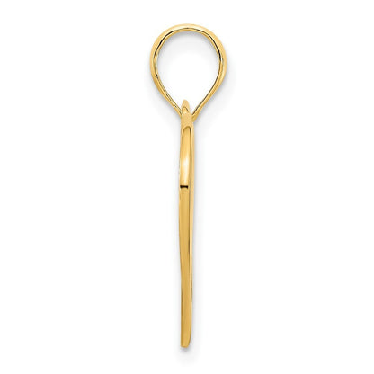 14k Yellow Gold Fancy Heart Pendant