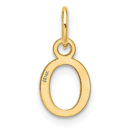 14k Yellow Gold Cutout Letter O Initial Pendant