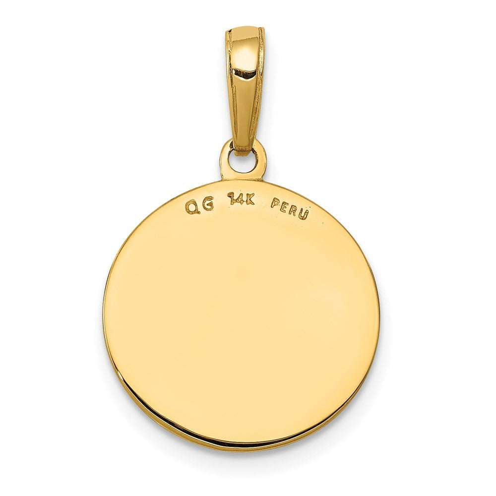 14k Yellow Gold Saint Joseph Medal Charm Pendant