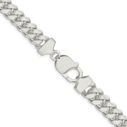 Sterling Silver 9.3mm Curb Chain Necklace 28"