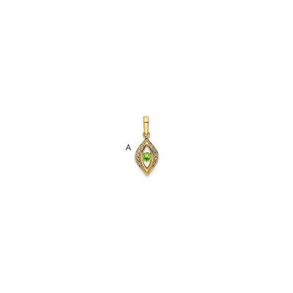 14k Yellow Gold Family Jewelry Diamond Semi-Set Pendant