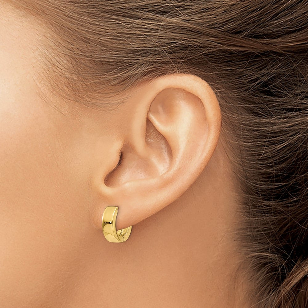 14k Yellow Gold Hinged Hoop Earrings