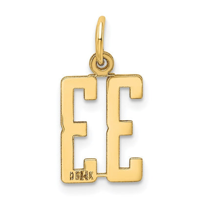 14k Yellow Gold Small Elongated Number 33 Charm Pendant