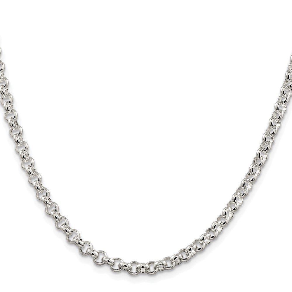 Sterling Silver Rhodium-plated 4.6mm Rolo Chain Necklace 20"