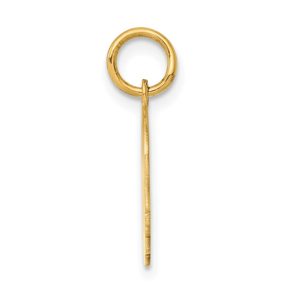 14k Yellow Gold Plain Small .035 Gauge Facing Right Boy Head Charm Pendant
