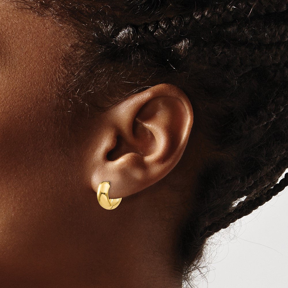 14k Yellow Gold Hinged Hoop Earrings