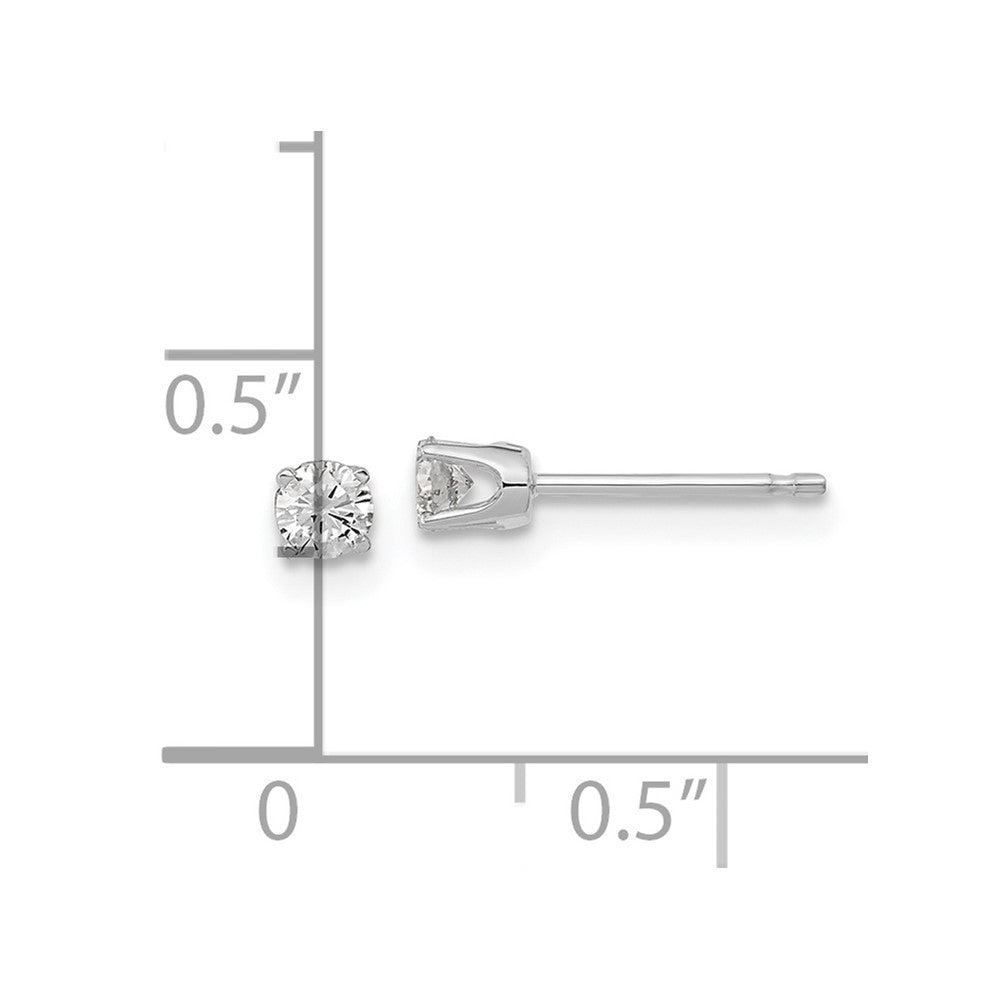 14k White Gold AA Quality Complete Diamond Earring