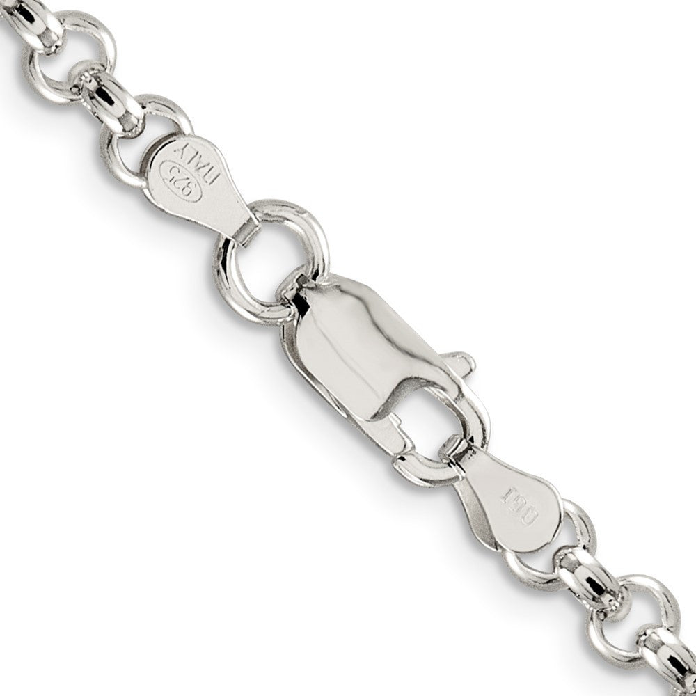 Sterling Silver 4.6mm Rolo Chain Necklace 24"
