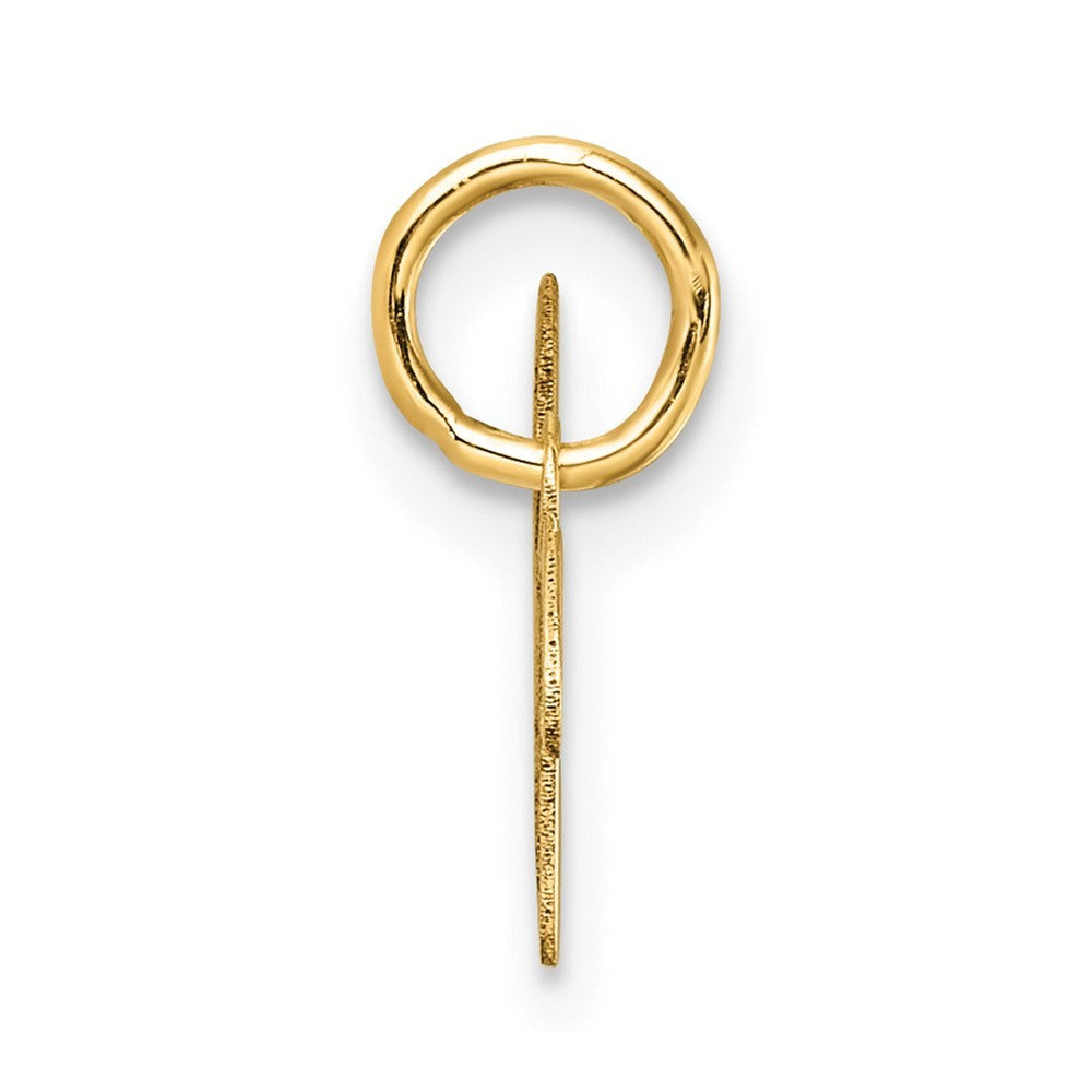 14k Yellow Gold Uppercase Letter W Initial Charm Pendant
