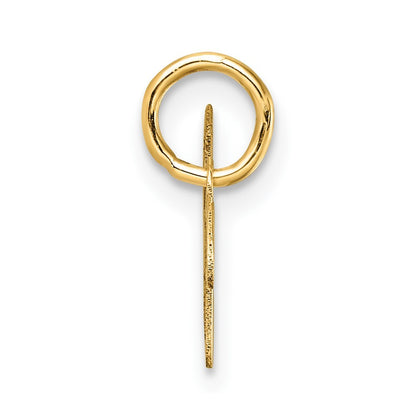 14k Yellow Gold Uppercase Letter W Initial Charm Pendant