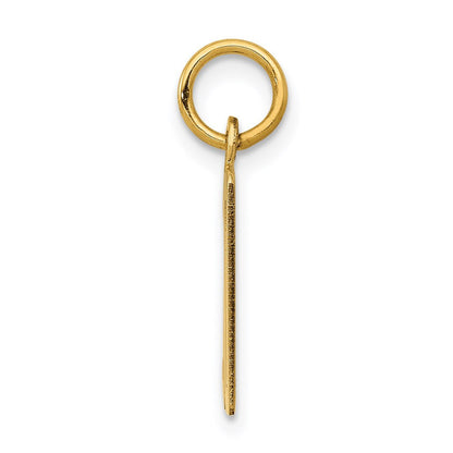 14k Yellow Gold Small Elongated Number 30 Charm Pendant