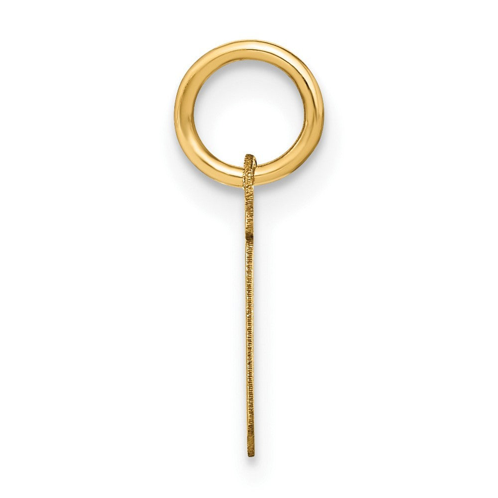14k Yellow Gold Lowercase Letter I Initial Pendant