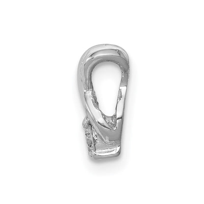 14k White Gold 2.9mm A Diamond Chain Slide
