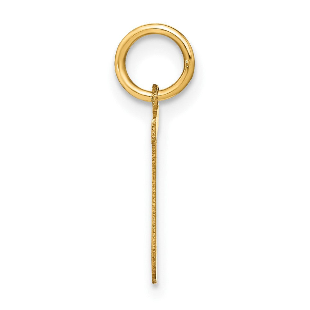 14k Yellow Gold Letter J Initial Pendant